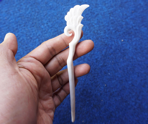 Épingle à cheveux artisanale en os |   Bâtonnet à cheveux sculpté naturel pour femmes - Product Image 1