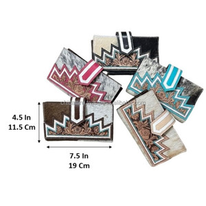 Cartera de Cuero Vacuno Genuino Hecha a Mano de Lujo para Mujer 2026, con Diseño Floral, Elegante Organizador de Tarjetas, Perfecta para Unisex - Product Image 2