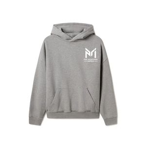 เสื้อฮู้ดผู้ชายสีเทาล้วน แบรนด์ Pak Muntaha Impex ทรงปกติ ผ้าฝ้ายเฟรนช์เทอร์รี่ สวมใส่สบายในฤดูหนาว มีกระเป๋า เนื้อผ้านุ่ม น้ำหนัก 450 กรัม - Product Image 1