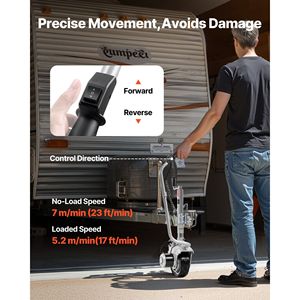 Carrello Elettrico per Rimorchi con Capacità di Traino di 5500 Libbre, Ruota Motrice da 380W 12V, Velocità di Movimento Regolabile 23 Ft/min (12.2-24.8 Mph) - Product Image 4