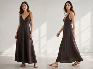 Fashion V Neck <b>Spaghetti</b> Strap Cotton Bohemian A-Line Breathable Maxi Dress Women Sleeveless <b>Long</b> Summer Elegant Beach Holiday - Product Image 4