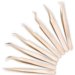 Fiber Tip New Arrival Eyelash Tweezers Set Eyelash <b>Extension</b> Tweezers Nano <b>Micro</b> Fiber Tips Plasma Tweezers - Product Image 2