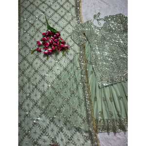 Haut de lehenga pour femmes, magnifique, pour les occasions spéciales, avec des bordures fantaisie - Product Image 2