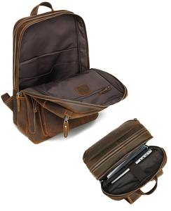 Mochila de Cuero Genuino Premium para Hombre y Mujer, Gran Capacidad, para Laptop de 15.6 Pulgadas, Resistente, para Viajes, Negocios y Escuela - Product Image 4