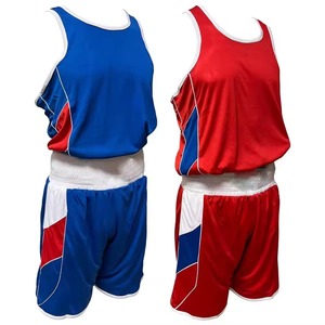 Nouvelle conception d'uniforme de boxe 2 pièces, sublimation personnalisée, logo OEM, vente en gros, vêtements de sport en polyester pour la lutte - Product Image 2