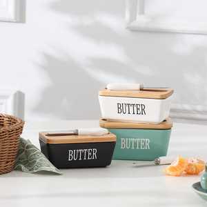 Caja de Almacenamiento Rectangular Contemporánea con Tapa de Madera para la Encimera de la Cocina, Despensa y Organización Diaria - Product Image 6