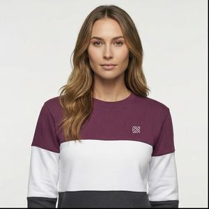 Jersey informal para mujer, sudadera de manga larga a la moda de talla grande, cuello redondo de lana para invierno, estilo Fitness Sexy, tinte de corbata frontal - Product Image 1