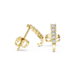 Spark Swing 14K oro plata esterlina Cubic Zirconia Stud pendientes para mujeres niñas uso diario hipoalergénico - Product Image 4