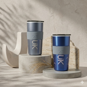 20oz SUS 304 Vacuum <b>Flask</b> Porcelain-lined Tumbler Magnetic Slider Anti-Slip Bottom 8-10hr Thermal Insulation IKUK IKTB-600 - Product Image 1