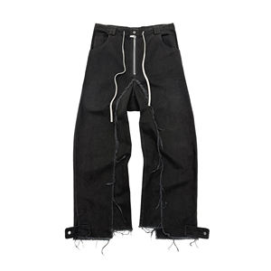 Nouveau FIT FORNESS INTERNATIONAL Jean en denim unisexe pour homme, coupe vintage, respirant, léger, taille mi-haute, coupe droite, ample et oversize - Product Image 1
