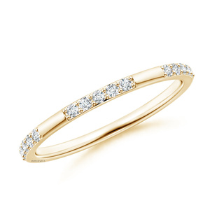 Anillo Minimalista con Diamante Cultivado en Laboratorio de Corte Redondo en Oro de 10K, 14K, 18K, Plata 925, 935, Chapado en Rodio para Regalo de Boda o Fiesta - Product Image 2
