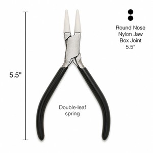 Round Nylon <b>Nose</b> Jaws Pliers Non Marring Jewelry Making Tool ZetomedPro - Product Image 2