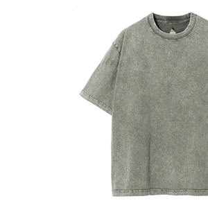 เสื้อยืดคอกลมแขนสั้นทรงโอเวอร์ไซส์สไตล์วินเทจผ้าฝ้ายถัก 100% สำหรับผู้ชาย  คุณภาพสูงสั่งทำได้ - Product Image 2