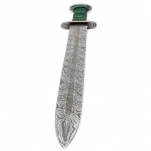 Handcrafted Damascus Steel Historical Display Craft Replica <b>Green</b> <b>Cord</b> Wrap Collector Art - Product Image 4