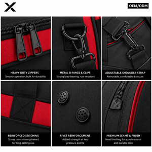 Custom Traditional Duffel Bag OEM ODM | Premium 600D Polyester Travel Gym Sports Duffel Bag | Private Label <b>Waterproof</b> Weekender - Product Image 3