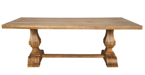 <b>Rustic</b> Mango <b>Wood</b> <b>Dining</b> <b>Table</b> Rectangle Solid <b>Wood</b> Base Stable Construction Modern Minimalist Design Home Furniture 4 Seater - Product Image 3