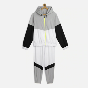 100% Cotton Winter Hooded Casual Breathable Midweight Lightweight Solid Long Sleeve Fleece <b>Boys</b> Clothing Set Kids Track Suit - Product Image 1