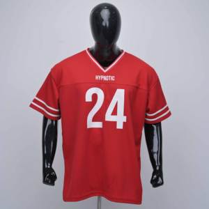 Maillots de football personnalisés pour hommes de qualité supérieure, coupe ample, style vintage, t-shirt à manches courtes, streetwear avec impression numérique, tissu en maille - Product Image 1