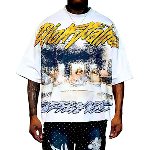 Camisetas Gráficas Oversize para Hombre, Estilo Rapper, Ropa Emo de los 2000s, Camisetas Holgadas Vintage de Hip Hop - Product Image 1