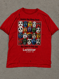 Custom Distressed Ringer T Shirt Men Regular Fit <b>Graphic</b> Print 100% Cotton 300g Fleece <b>Vintage</b> Washed Streetwear <b>Tee</b> OEM ODM - Product Image 4