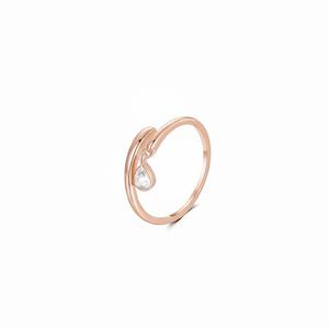 Anillo Ajustable Abierto con Diamante Cultivado en Laboratorio, Corte Pera en Forma de Lágrima, Engastado en Bisel, de Oro Sólido de 14K, Venta al por Mayor, Regalo de Aniversario para Mujer - Product Image 3