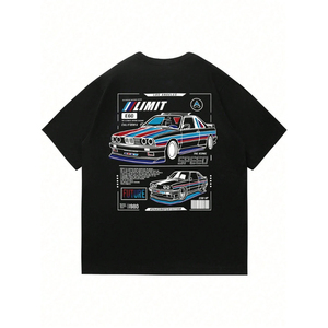 T-shirt formel pour homme OEM 100 % coton, qualité supérieure, motif, col en V, grande taille, épaules tombantes, coupe classique, manches courtes, tricoté - Product Image 1