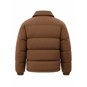 Veste matelassée marron surdimensionnée pour homme, chaude pour l'hiver, avec fermeture à boutons-pression, épaisse et matelassée, style streetwear décontracté - Product Image 2