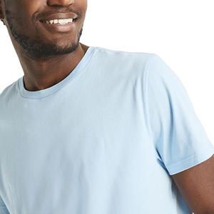 Low MOQ Regular Fit Short Sleeve O-Neck T-<b>Shirt</b> Solid Color 100% Cotton Jersey Knitted Casual Wear Blank Design - Product Image 5