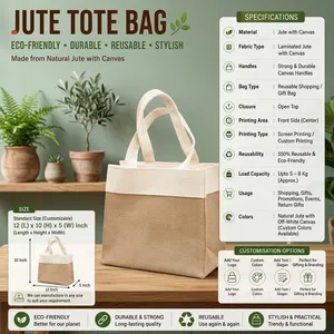 Sac à cordon en jute en gros avec emballage cadeau écologique naturel pour les détaillants, les fournisseurs de mariages et les entreprises d'artisanat - Product Image 4