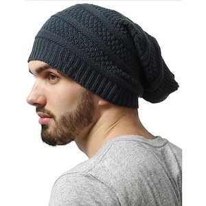 Gorros de punto personalizados al por mayor para hombre con logo grande, gorros cálidos de invierno con característica de tela común - Product Image 6
