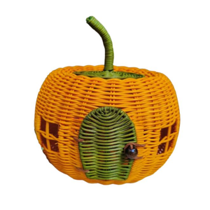 Cesta de Almacenamiento de Adornos de Halloween de Alta Calidad, Cesta de Calabaza de Ratán Tejido, Fabricante Vietnamita King Craft Viet - Product Image 4