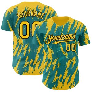 Maillot de baseball personnalisé pour équipe, entièrement boutonné, sérigraphié, 100 % coton biologique, antibactérien, col en V, unisexe, manches courtes, séchage rapide, été - Product Image 3