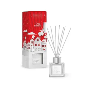 Natal celebração luxo reed difusor define vermelho embalagem caixa caixa presente conjunto