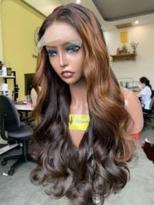 Extensions de cheveux vierges Remy non traités, cuticules alignées, 36 pouces, trame simple, style ondulations océaniques, toutes couleurs VN - Product Image 3