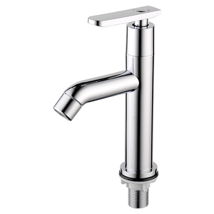 Grifo de lavabo de columna de agua fría individual cromado de plástico ABS de alta calidad al por mayor para baño KSLA-01T5 KSN Vietnam - Product Image 1