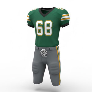 Conjunto de uniforme de fútbol americano para hombre, camiseta y pantalones, tela transpirable, perfecto para partidos de práctica y entrenamiento en equipo. - Product Image 1