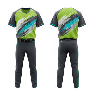 Men's Baseball Uniform Set Maroon Yellow Sublimated Print Full Sleeve Jersey Pants Moisture Wicking Regular Fit Geometric Print - Product Image 2