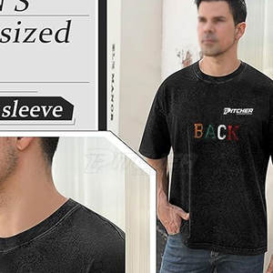 Camiseta Casual Cómoda para Hombre, Lavado Ácido, Tela de Algodón Suave, Estilo Moderno y Relajado para el Día a Día - Product Image 4