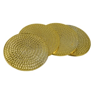 Ensemble de dessous-de-verre standard, tailles personnalisées, supports de table en métal massif pour boissons, thé, café, petit-déjeuner, plusieurs couleurs, tapis de banque unis et peints - Product Image 5
