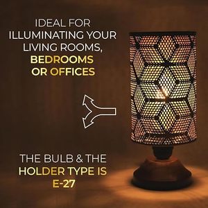 Lampe de chevet en fer gravé à la main de style marocain, écologique, lumière décorative de bureau, décoration intérieure pour l'inauguration d'une maison - Product Image 2