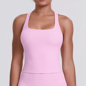 Factory Direct women's gym tank <b>top</b> gym tank polyester spandex tank <b>top</b> <b>Low</b> MOQ Bulk Supply - Product Image 1