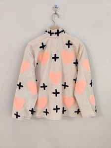 Chaqueta de Invierno para Mujer, Hecha a Mano, con Bordado de Ojo Turco y Suzani, de Terciopelo Rojo, Manga Corta, Reversible, Transpirable y Ecológica - Product Image 6