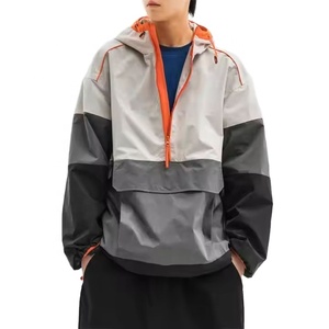 Chaqueta Cortavientos Informal Transpirable Personalizada para Hombre, Talla Grande, Impermeable, Cortavientos, con Cierre de Cremallera para Correr - Product Image 4