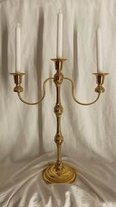 Three Arms Brass Antique Candle Holder For Wedding Occasion Table Display Decorative <b>Candelabra</b> Customizable Designs 2026 - Product Image 4