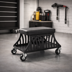 Taburete rodante de perfil bajo para mecánico de 400 lb con bandeja para herramientas, taburete de taller resistente con ruedas OEM GAPGAR020 - Product Image 3