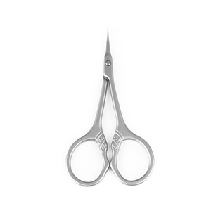 Ciseaux professionnels de manucure et de pédicure gris pour soins des ongles, maquillage et esthétique, ciseaux à cuticules et à sourcils - Product Image 1