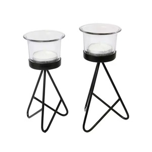 Candelabro de Diseño de Lujo, Portavelas Decorativo de Metal para Mesa Lateral/Central, Portavelas de Vidrio para Mesa de Comedor - Product Image 3