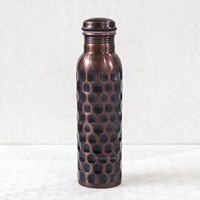 Bouteille d'eau artisanale en cuivre pur, motif diamant antique, capacité 950 ml, anti-fuite, fabricant de bouteilles en cuivre authentiques