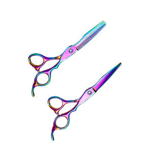 Juego de peluquería de 2 piezas de alta calidad, tijeras de peluquero de acero inoxidable con hoja afilada y tijeras de entresacar para salón - Product Image 5