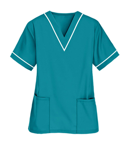 Uniforme de Enfermería de Alta Calidad, Talla Grande, Manga Corta, Colores Cómodos, Algodón Informal con Diseño de Malla Sólida, Sostenible y Elegante - Product Image 5